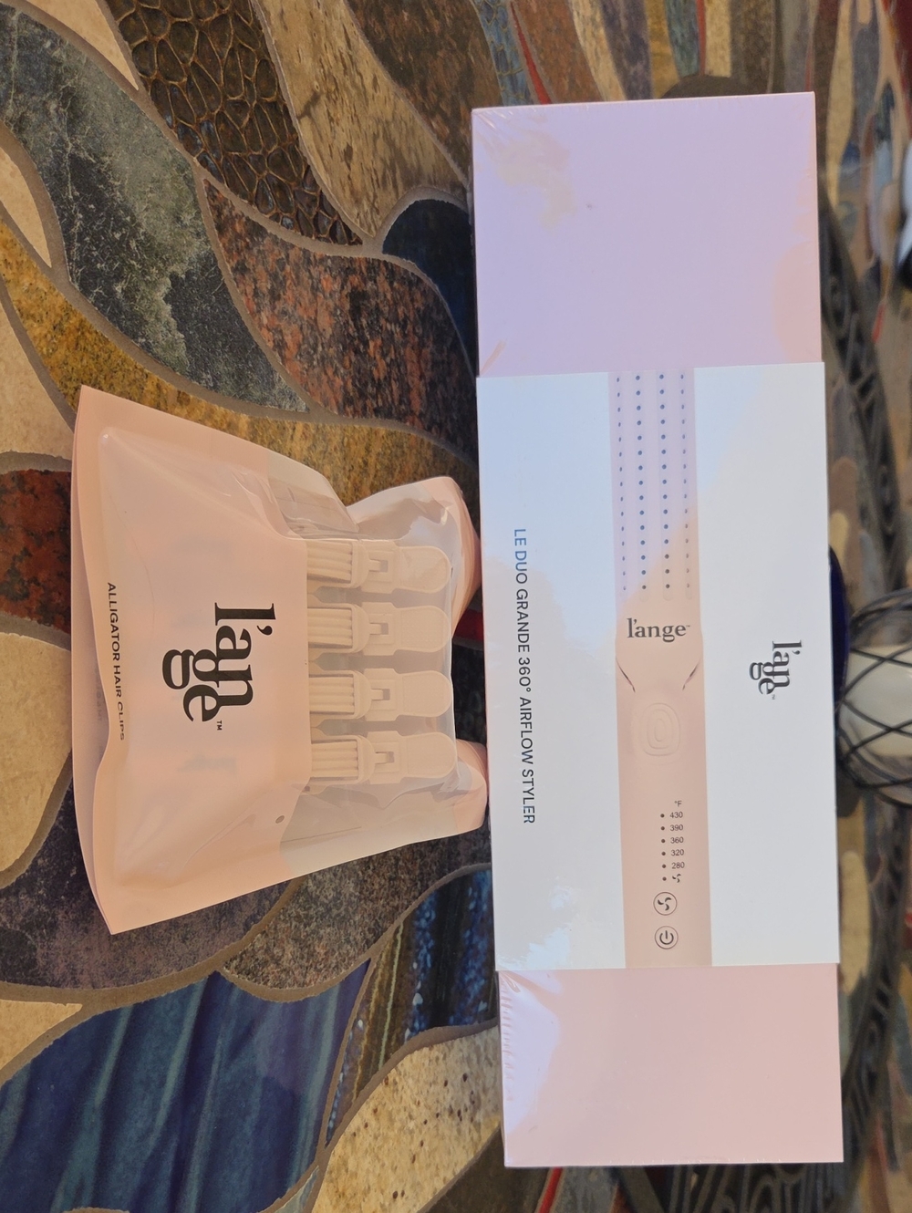 Lange Pink Hair Styling Set with Alligator Clips